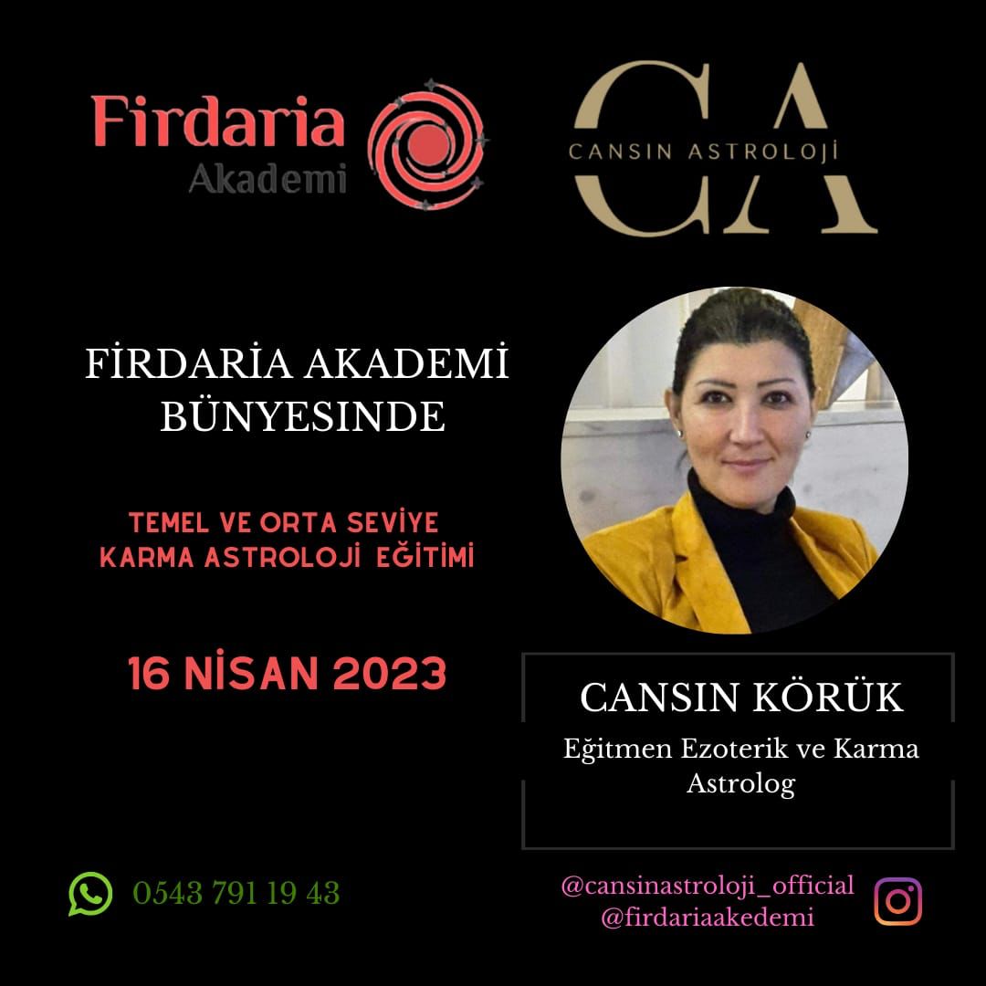Cansın Körük İle Ezoterik Karma Astroloji Temel ve Orta Seviye Eğitimi